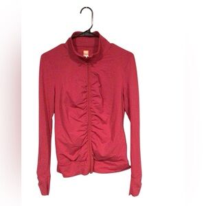 Lucy Jacket Size: medium Hot Pick Athletic Jacket Ruched Bottom Long Sleeve Zip